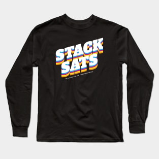 Stack Sats Skew CMYK Orange Long Sleeve T-Shirt